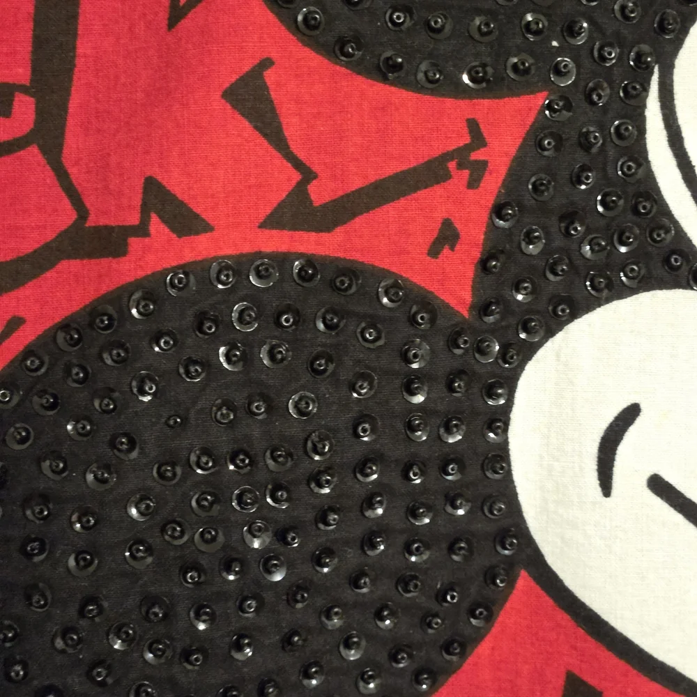 Vintage Disney Blue Denim Jacket With Mickey Mouse Sequins Size Large - Picture 12 of 16